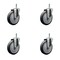Service Caster FG9T4200BLA FG9T4300BLA FG9T4400BLA Rubbermaid Mobile Shelf Replace Caster Set, 4PK RUB-SCC-GR20S514-TPRB-716138-4 - alternate 1